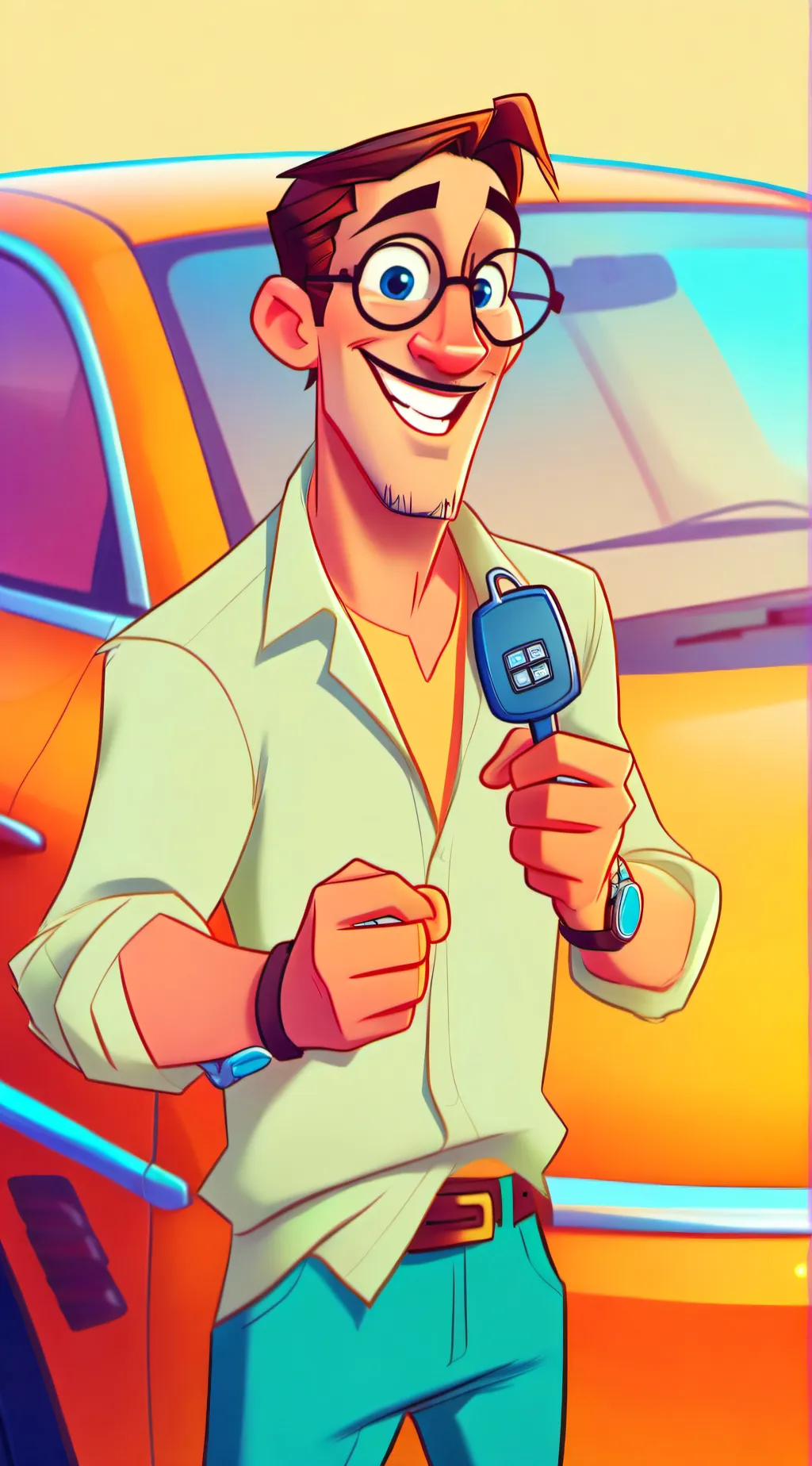 ai character: From the beer meme background