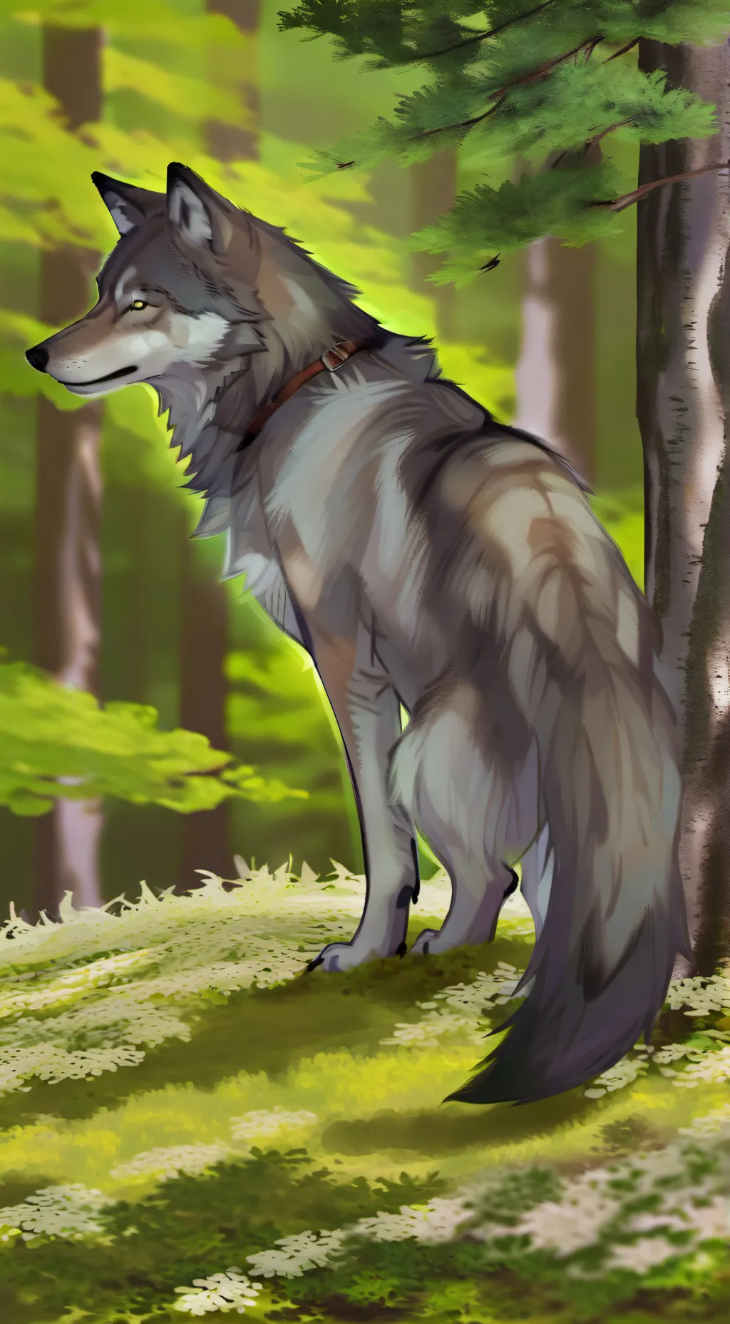 ai character: Snow background