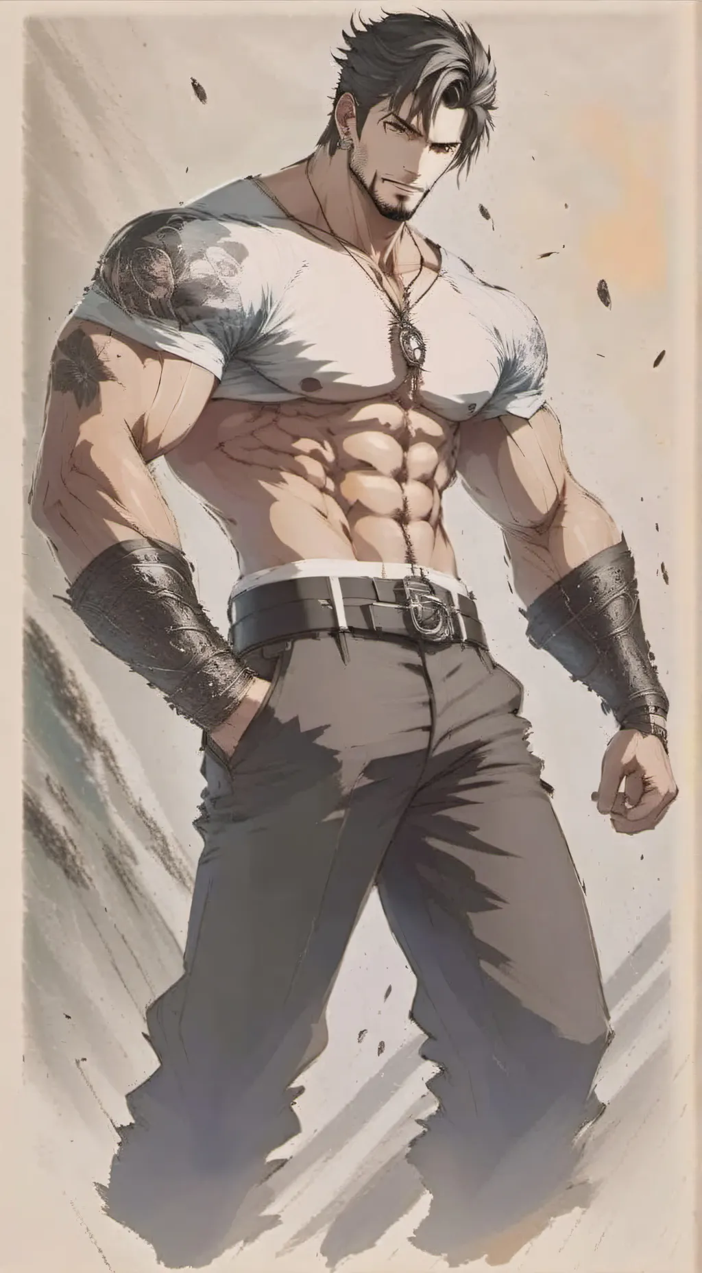 ai character: Justin  background