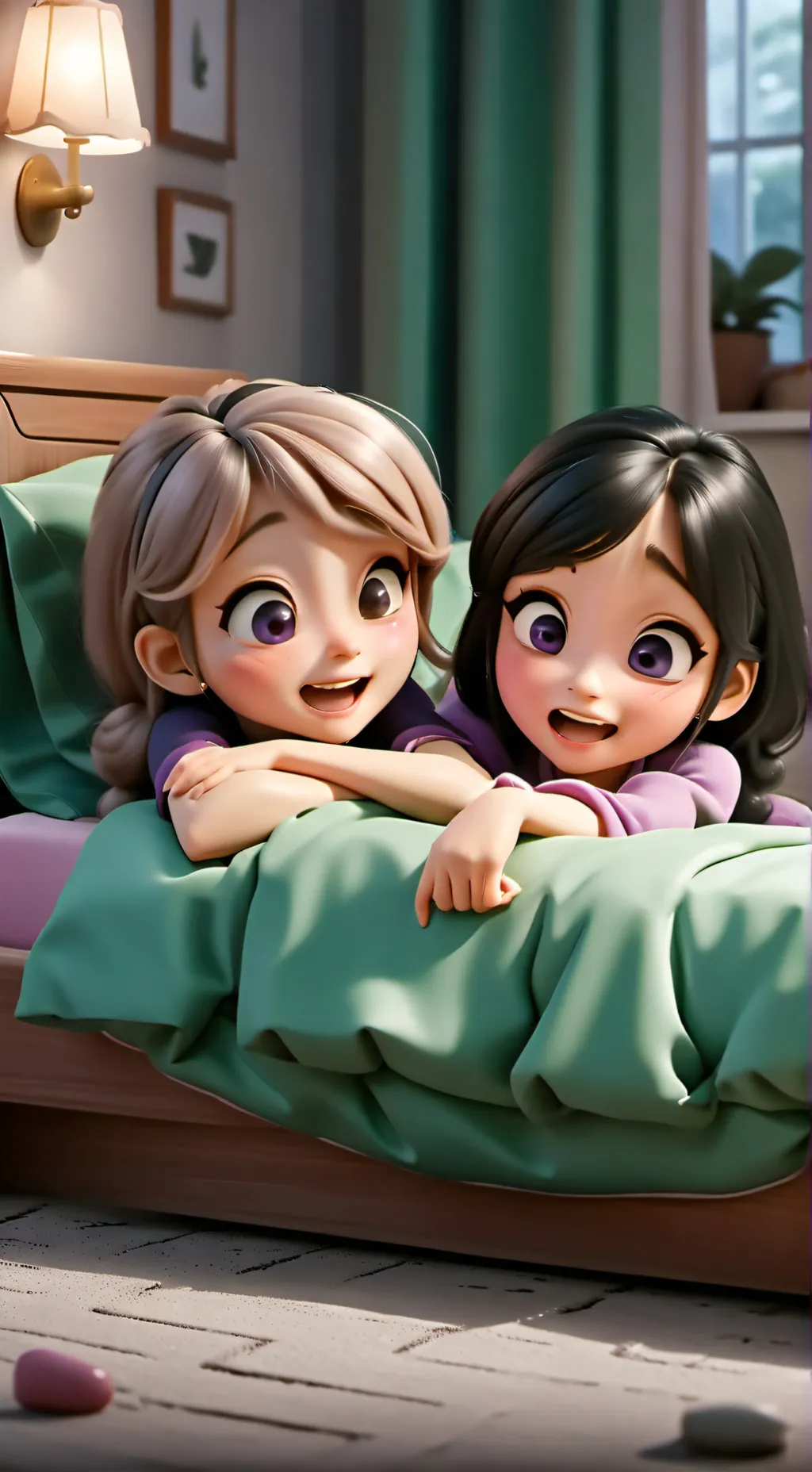 ai character: two early 20s girl background