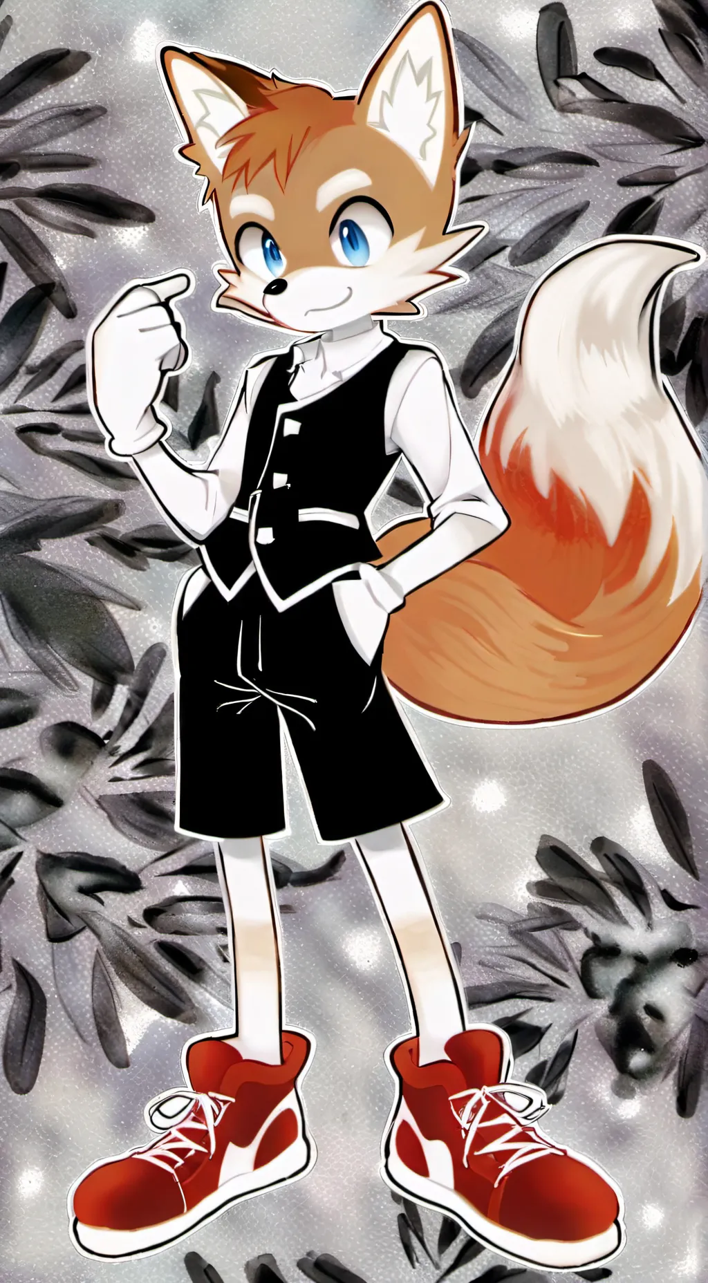 ai character: Tails the fox background