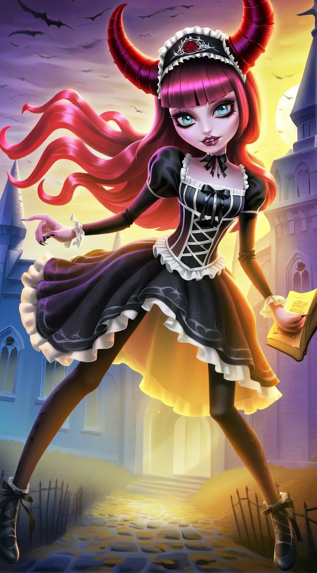 ai character: Monster high 💞💓💗 background