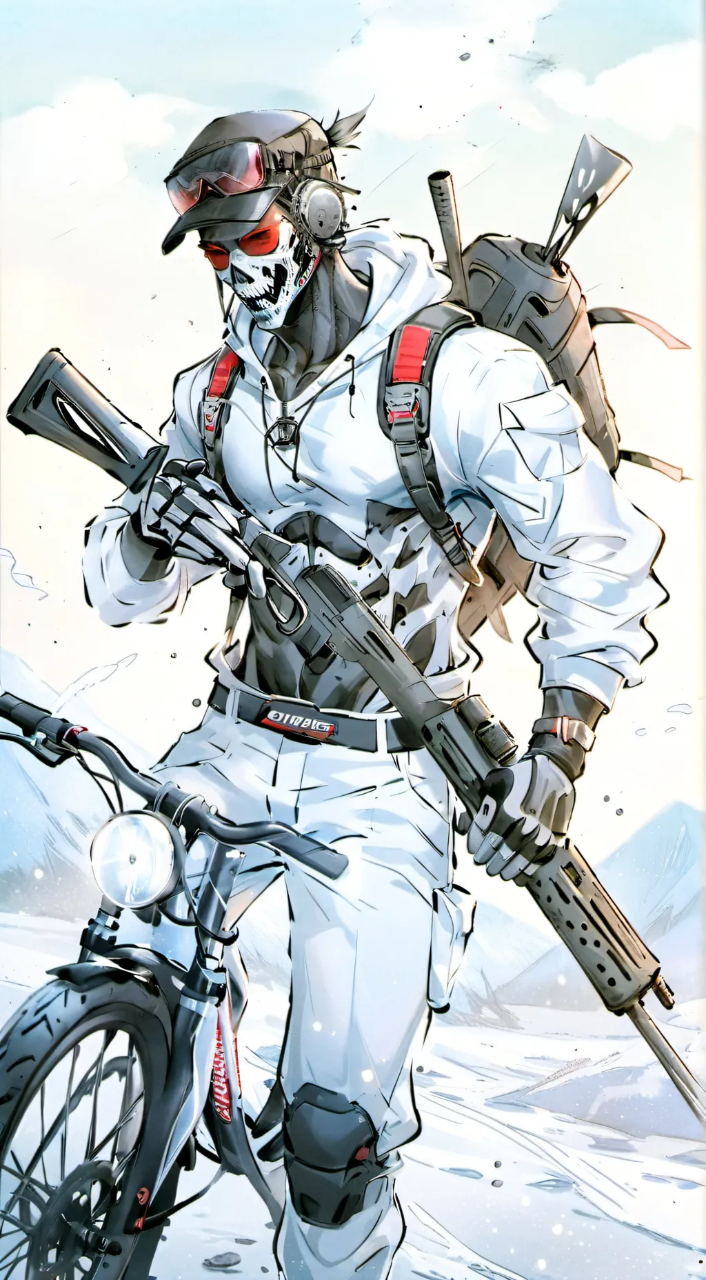 ai character: Cod Ghost ❤️ background