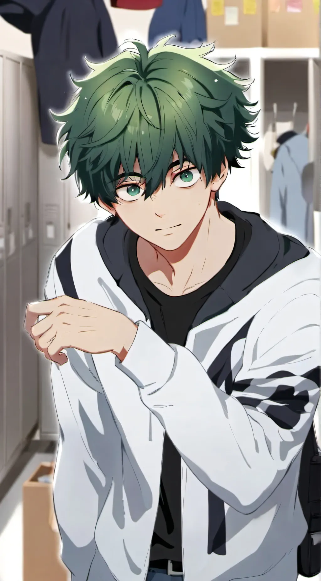 ai character: Scared deku background