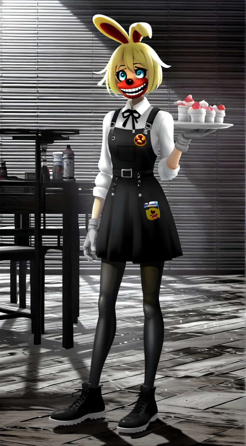 ai character: Toy Chica FNAF background