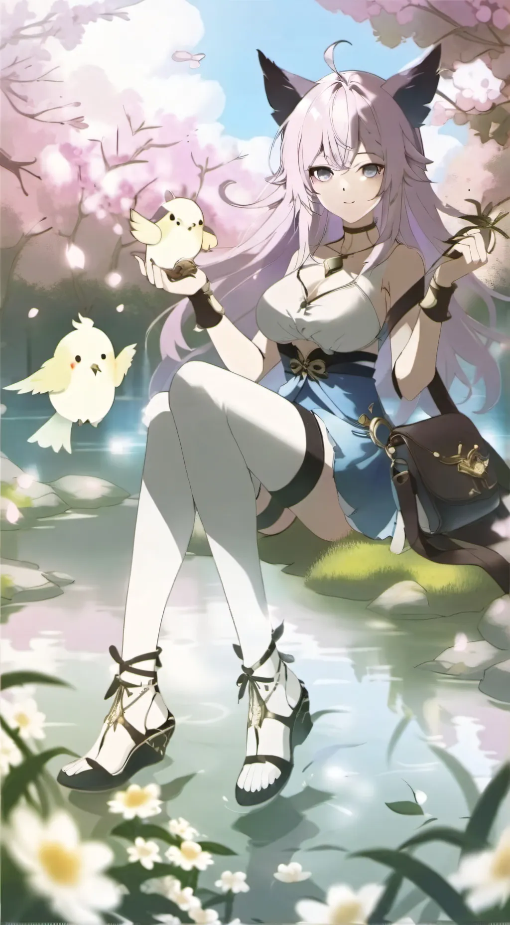 ai character: Amelia ><🍙 background