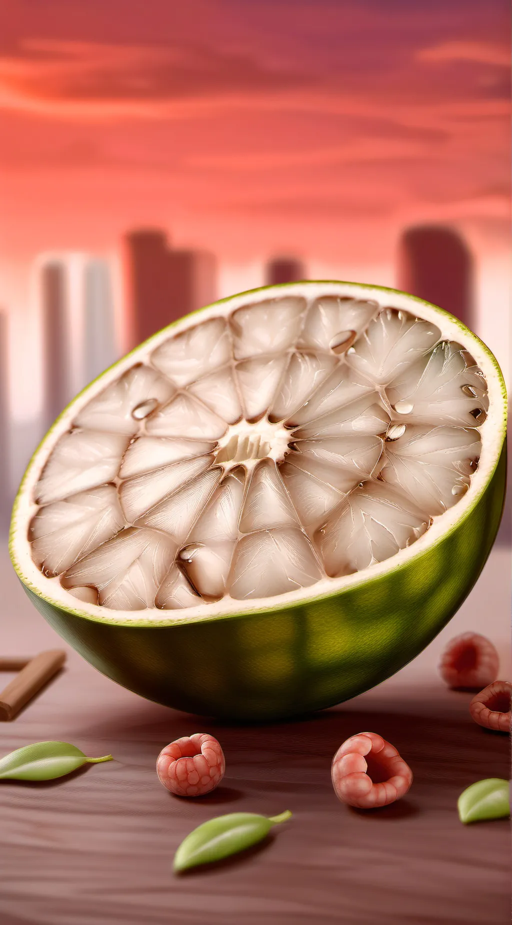 ai character: Sus fruit background