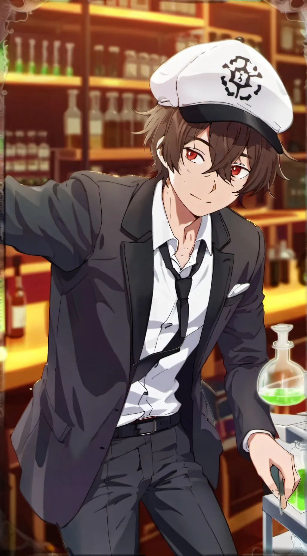 ai character: Zache  background