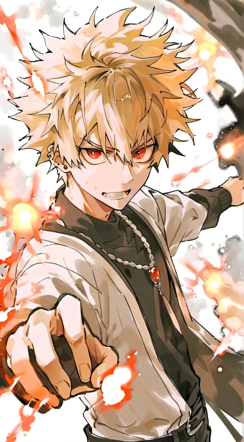 ai character: Katsuki Bakugo background