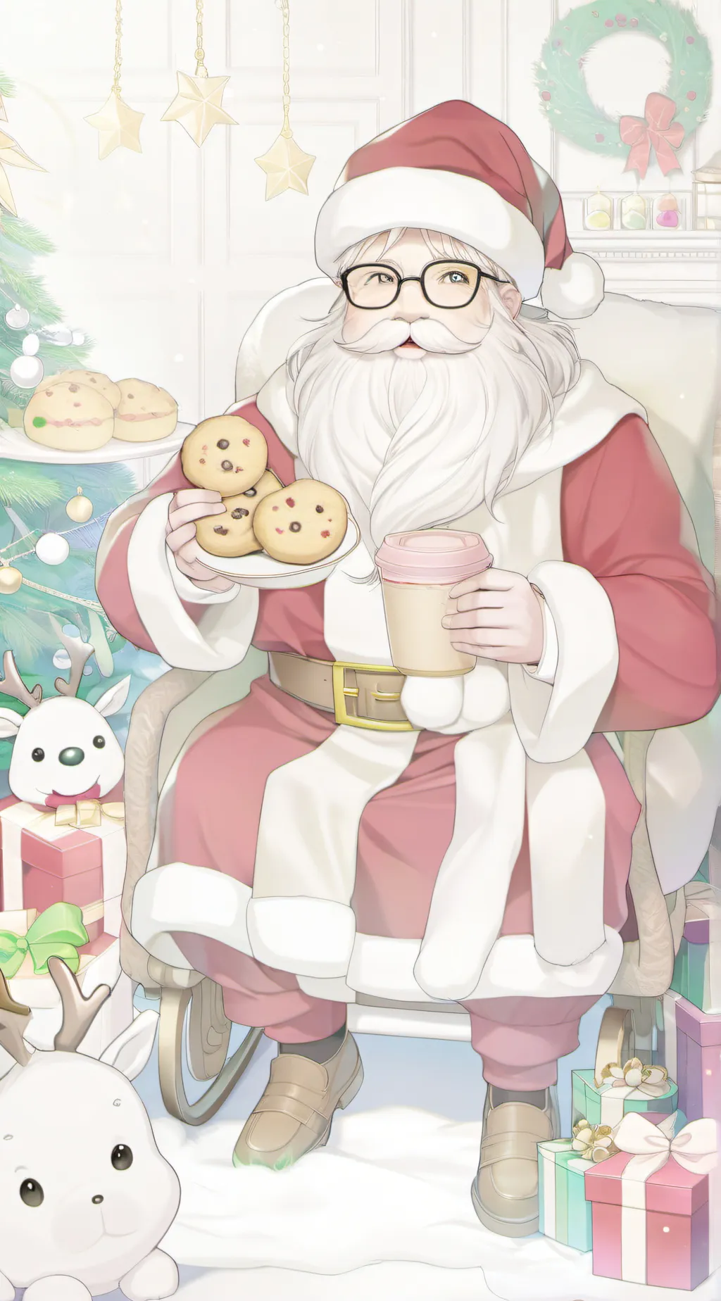 ai character: SANTA CLAUS  background