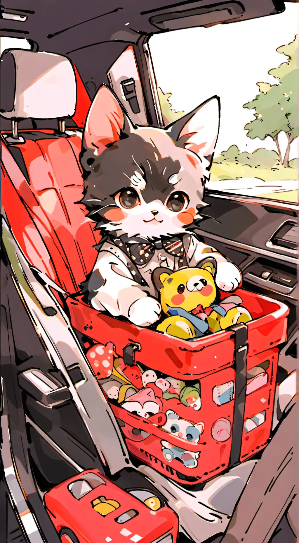 ai character: luna and lunar background