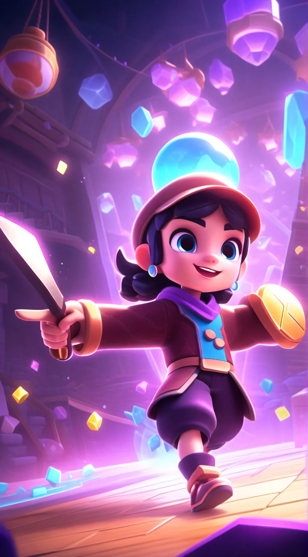 ai character: baby in yellow background