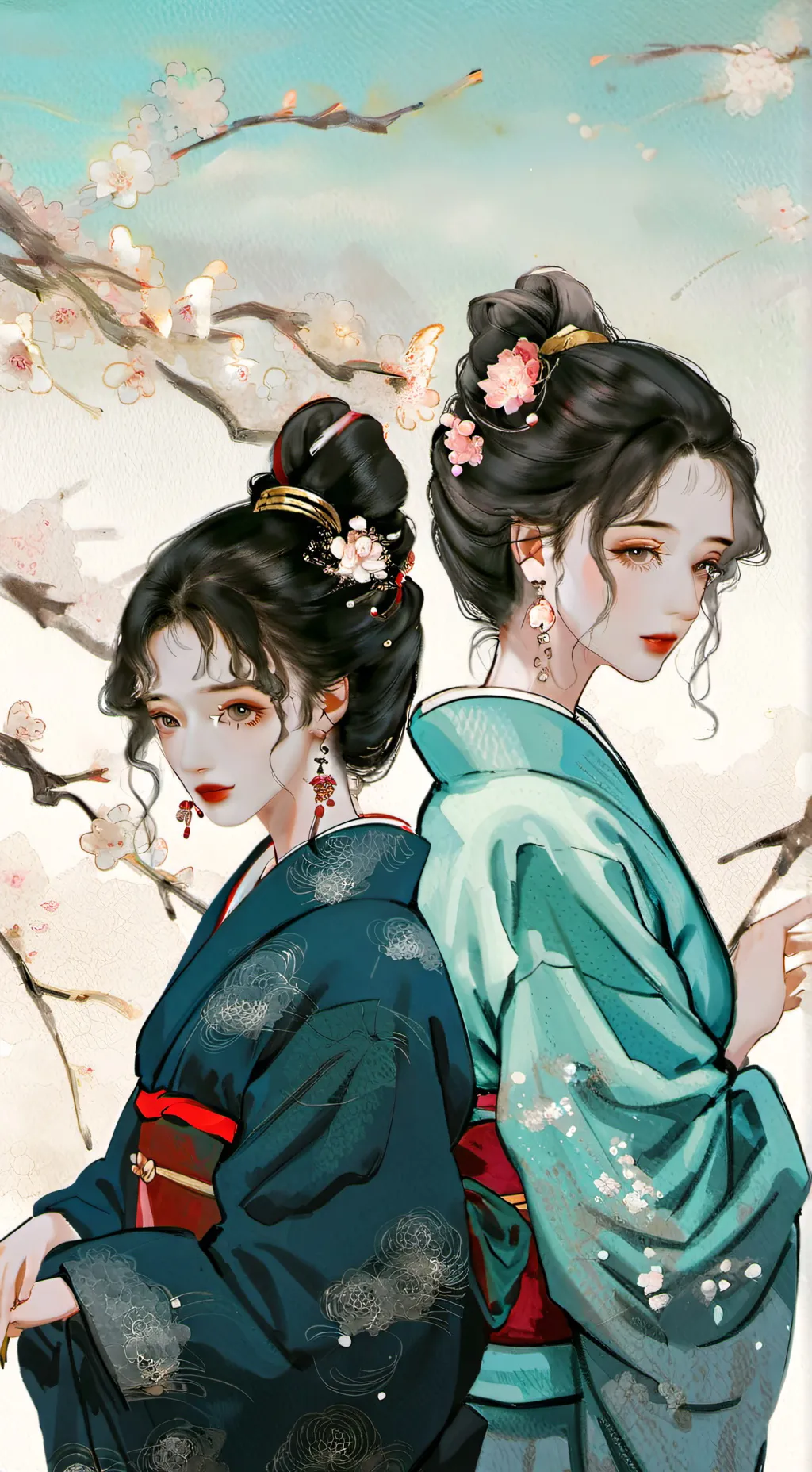 ai character: Rin and Mio background