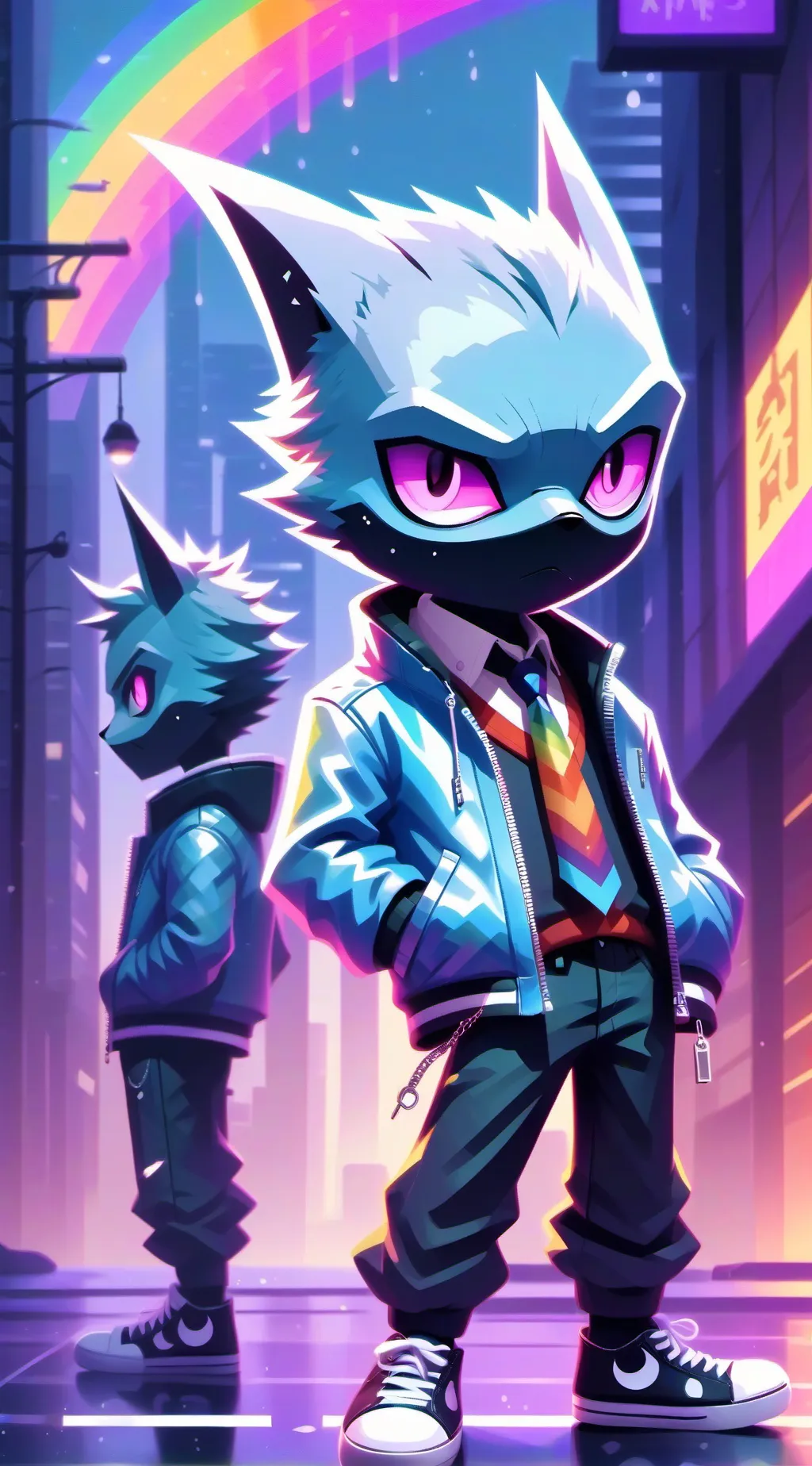 ai character: Rainbow gangsters background