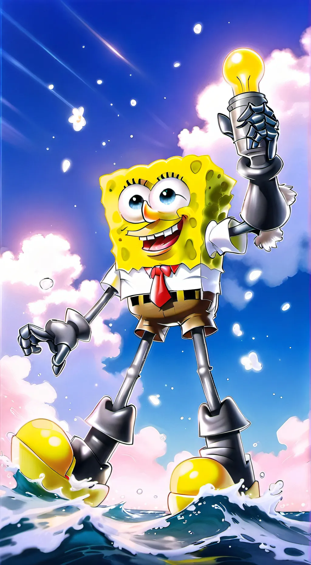 ai character: spongebob background