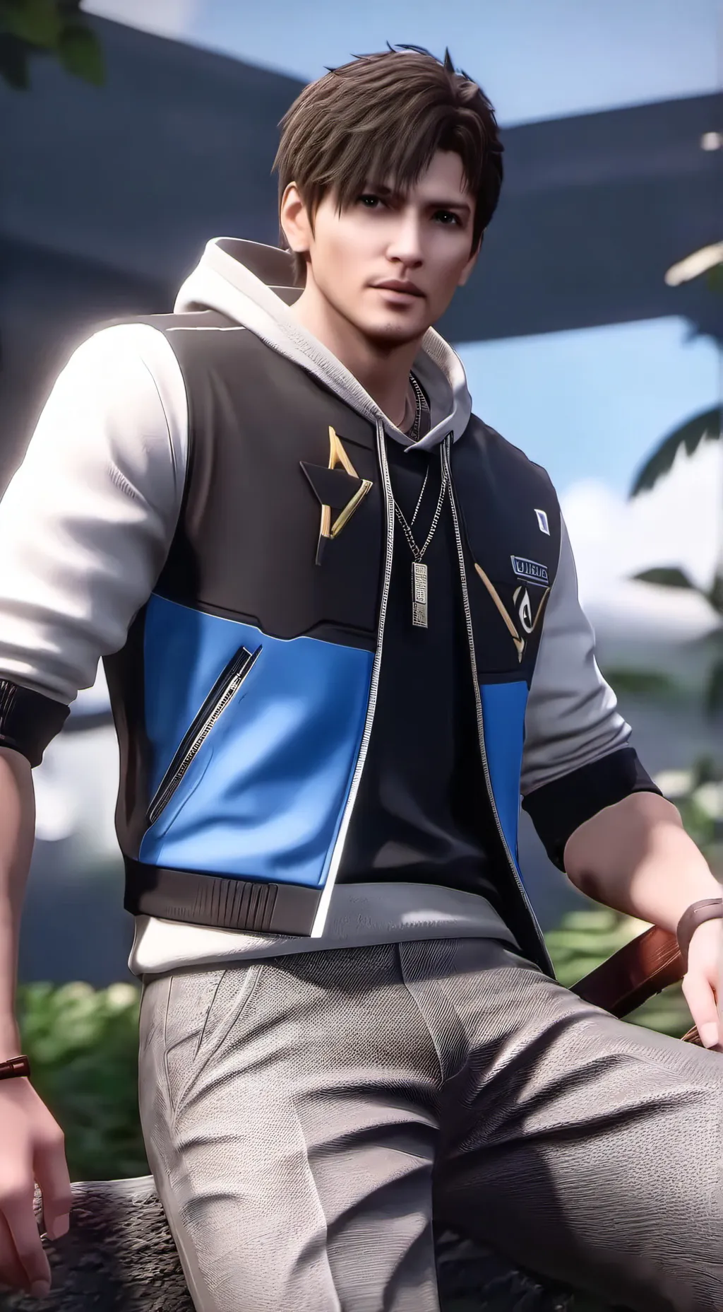 ai character: Leonardo  background