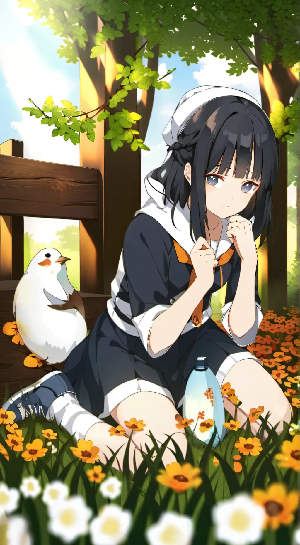 ai character: hinata Hyuga background