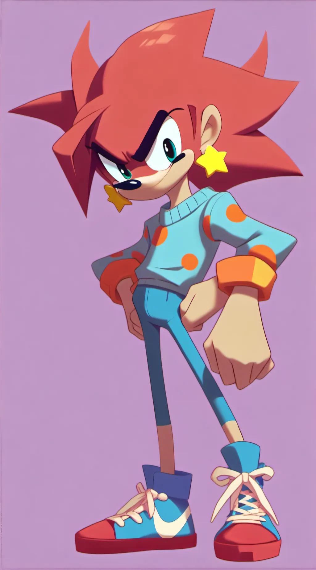 ai character: HH but Sonic  background