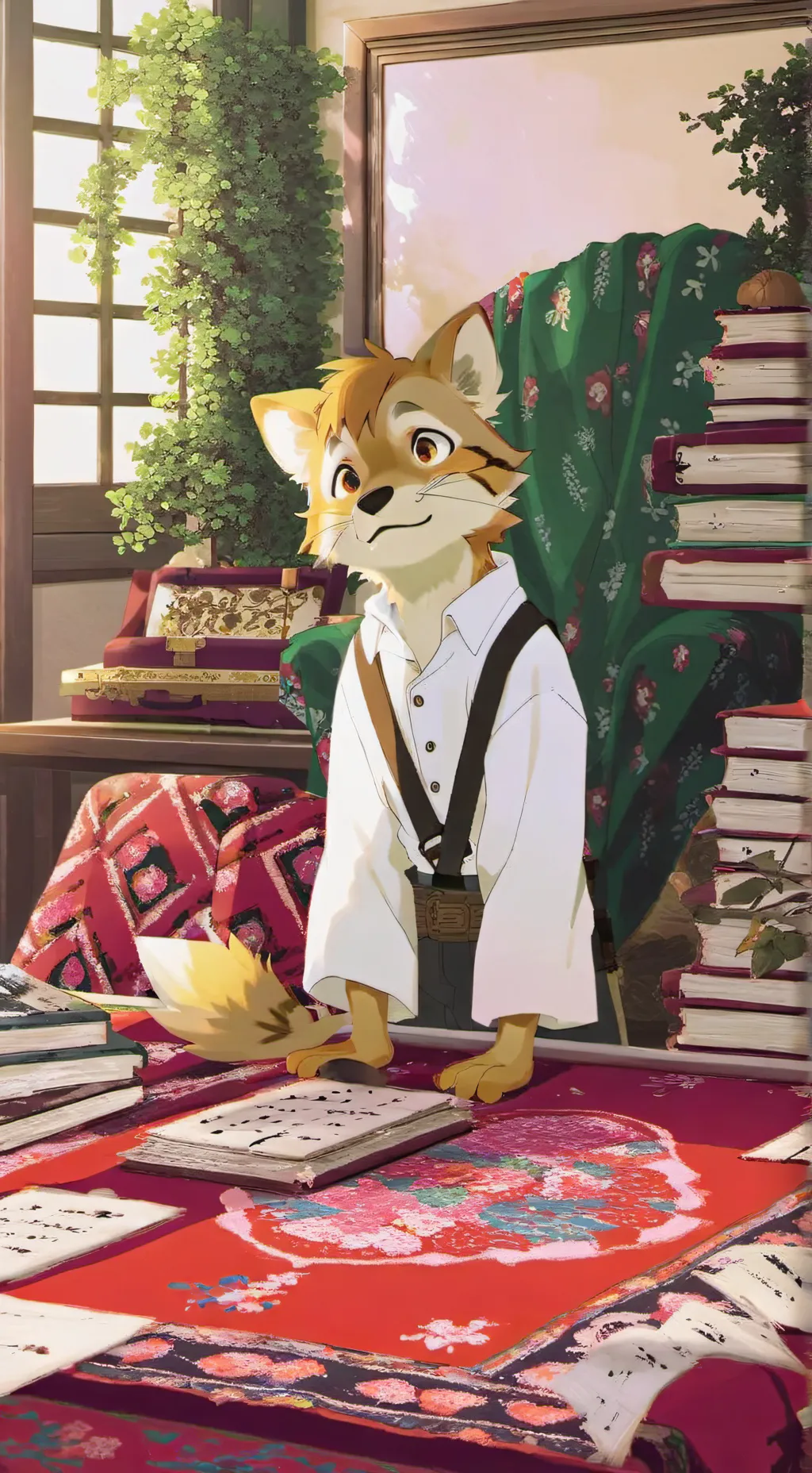 ai character: furry friend  background