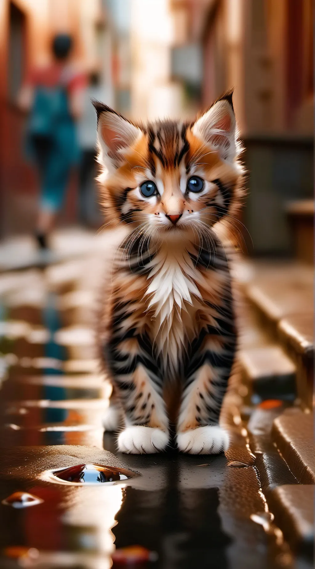 ai character: hurt kitten background