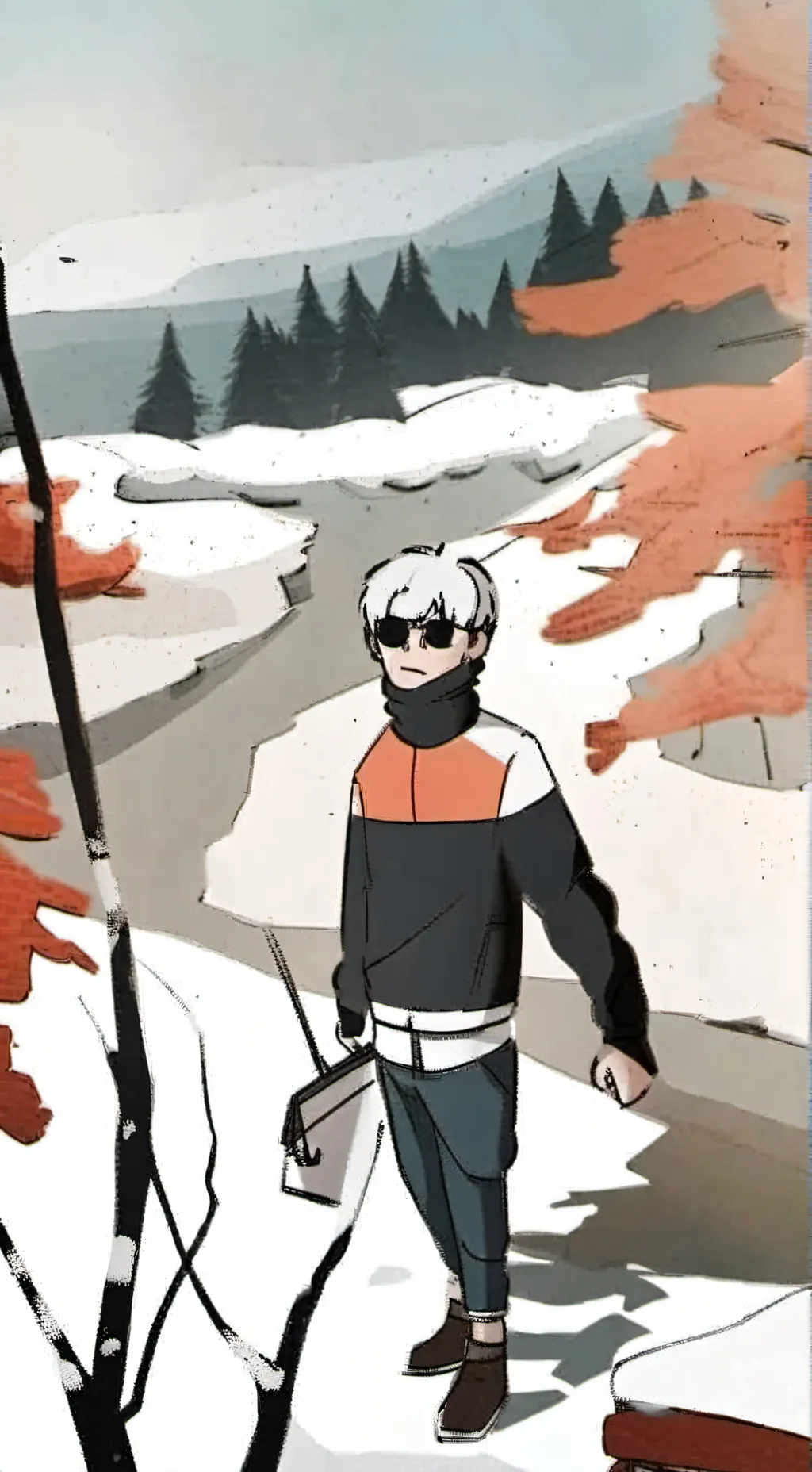 ai character: Gojo with geto (u) background