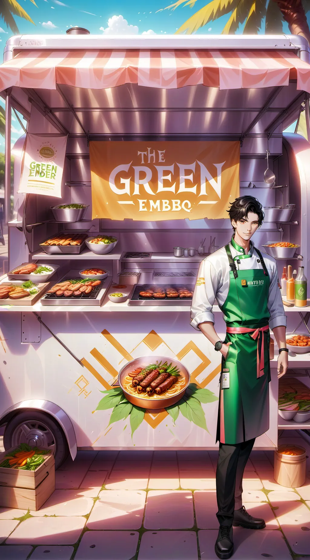 ai character: Be A BBQ King!! background