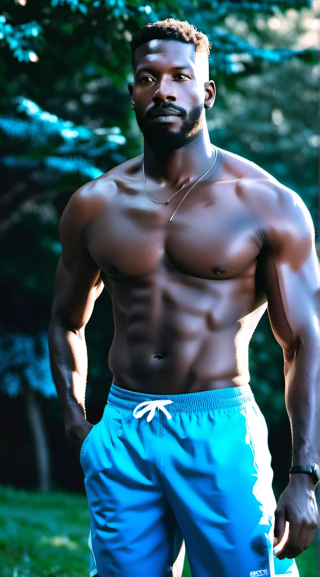 ai character: Black dude background