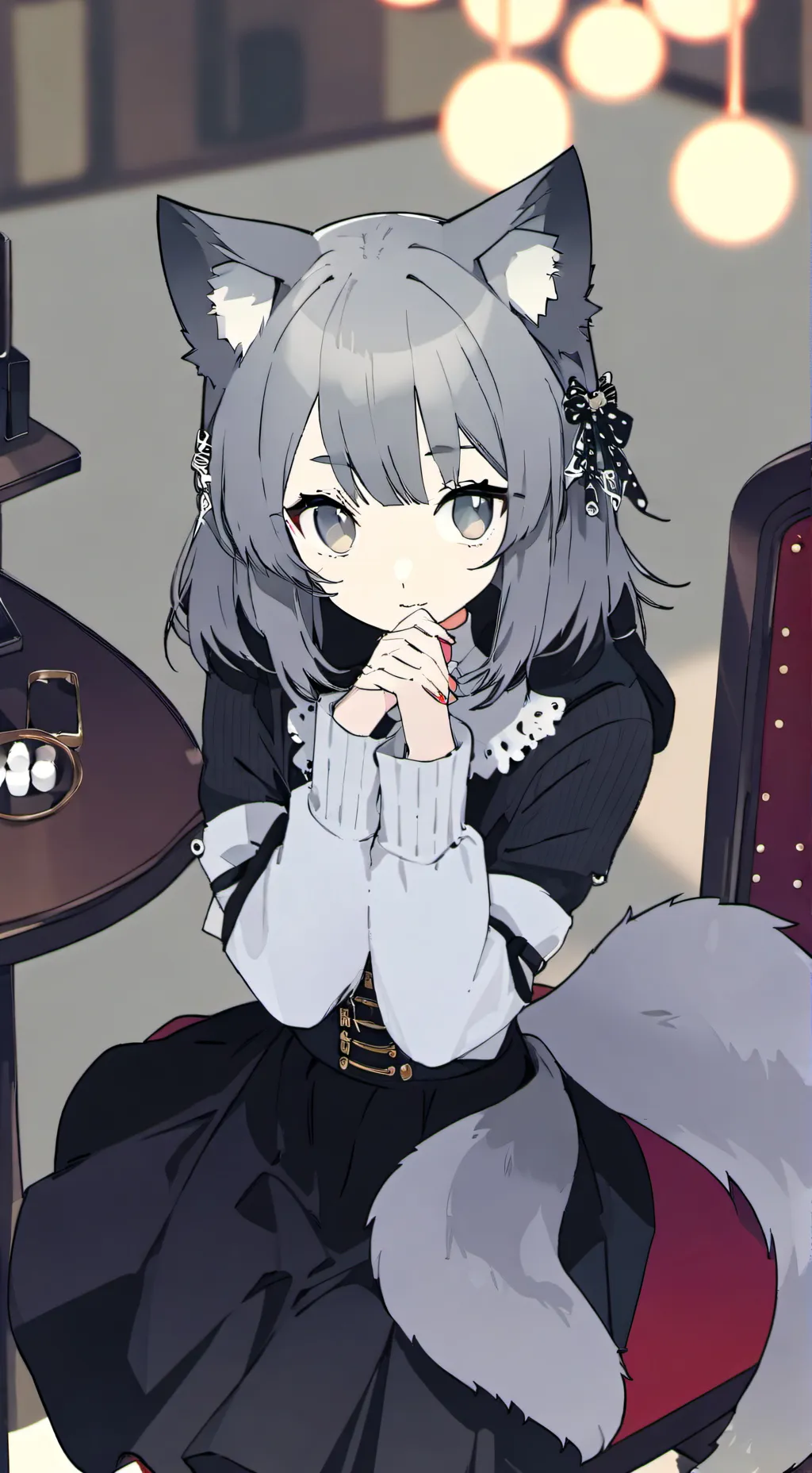 ai character: Gata Espíritu del Laser background