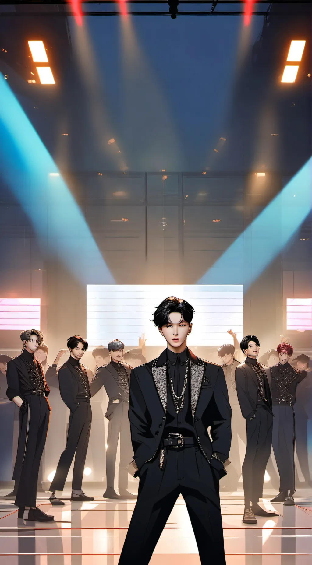 ai character: Meeting them  background