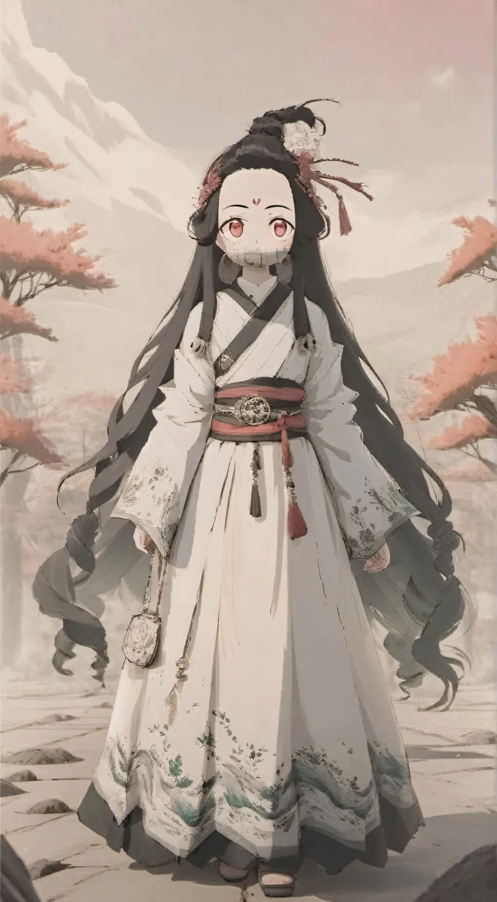 ai character: Nezuko background