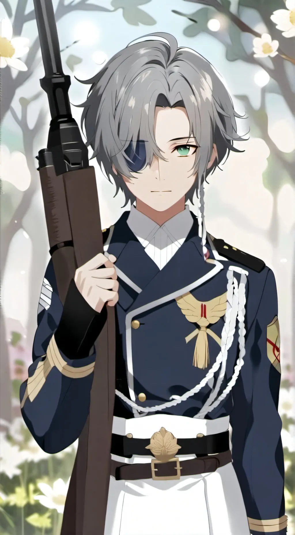 ai character: greeny background