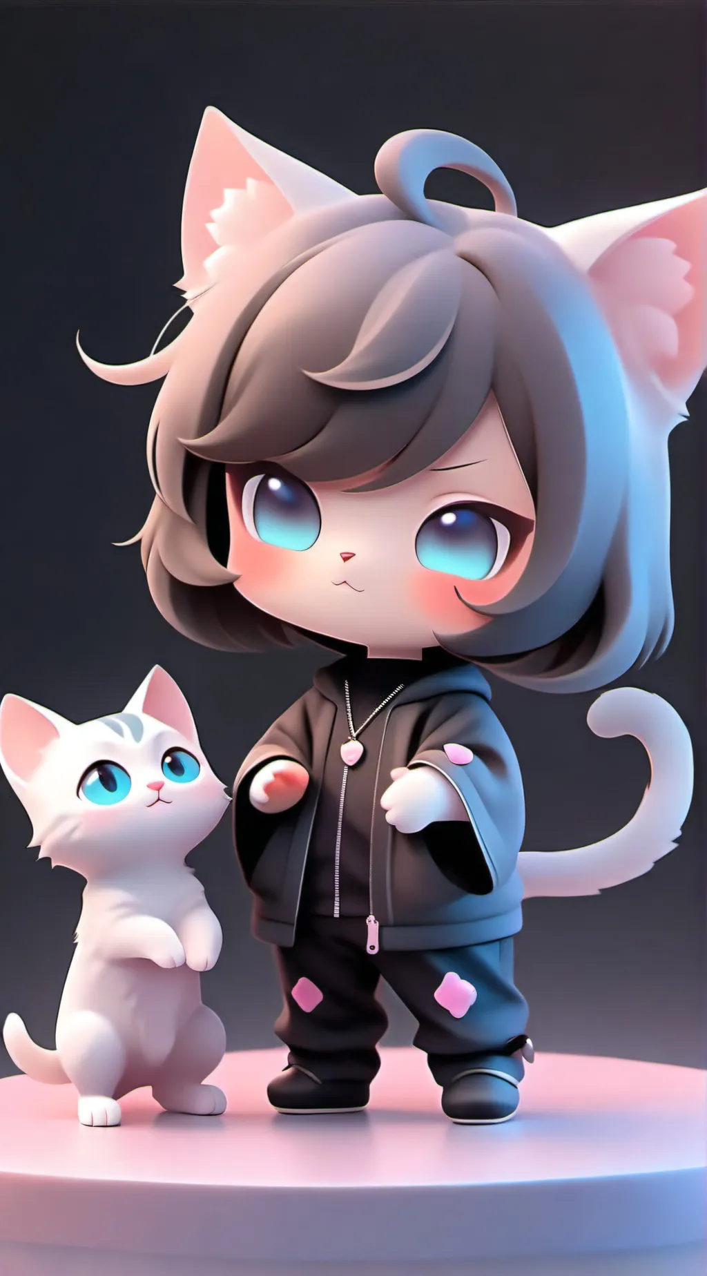 ai character: strawberry background