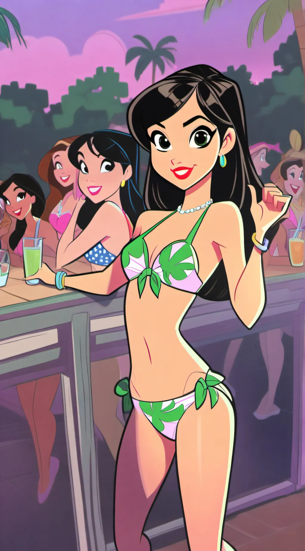 ai character: sunburn☀️🏖️ background