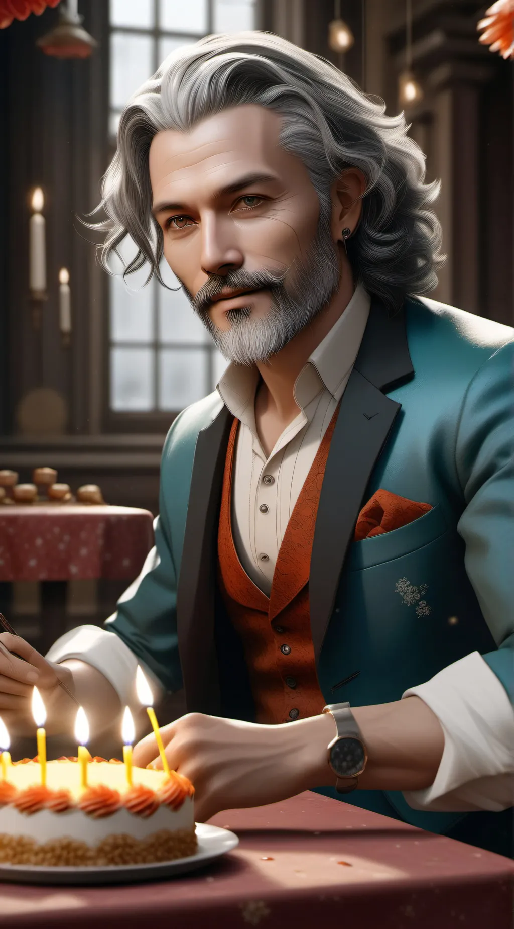 ai character: Mha birthday  background