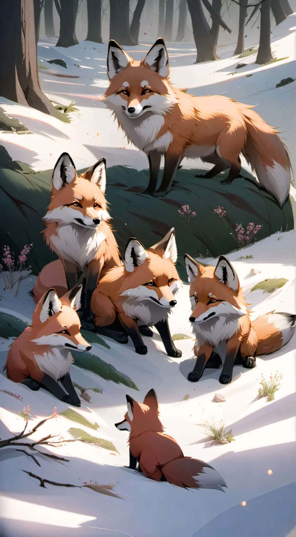 ai character: little fox pack background
