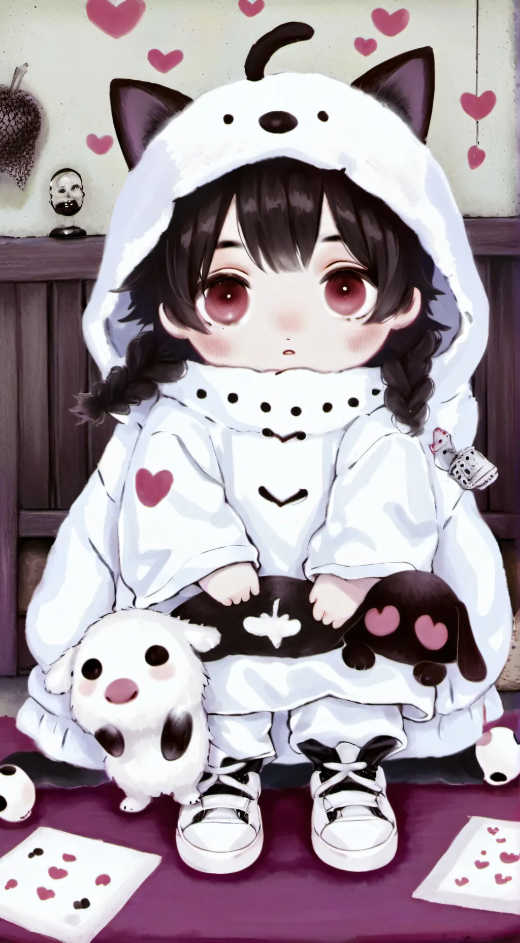 ai character: Catnap and Dogday background