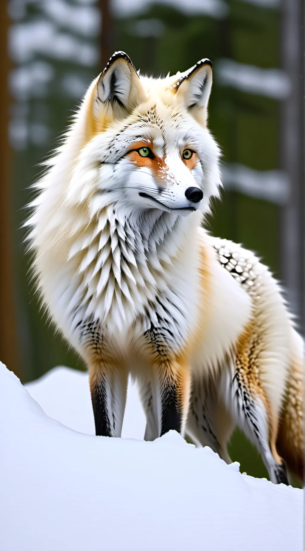 ai character: Snowy background