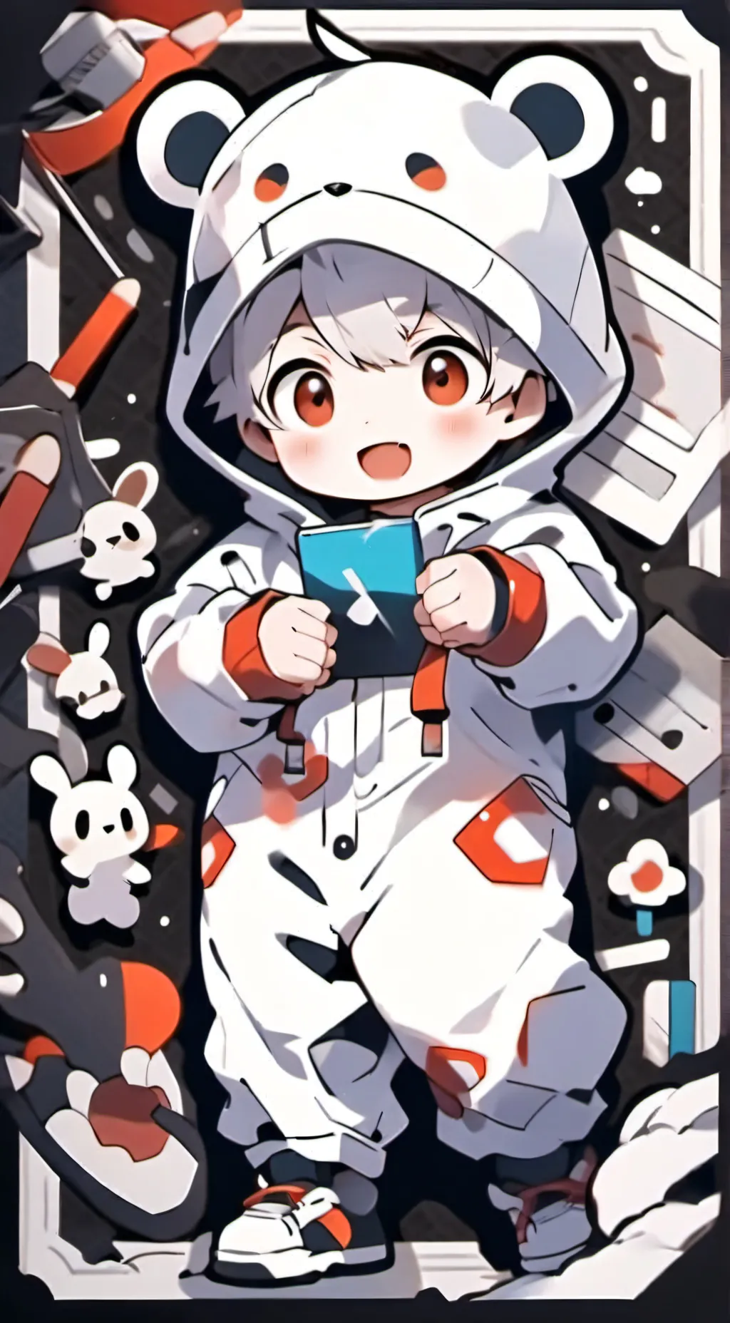 ai character: Cute baby boys background