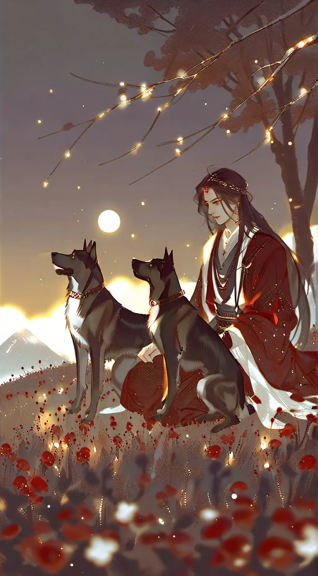 ai character: HH but dogs background