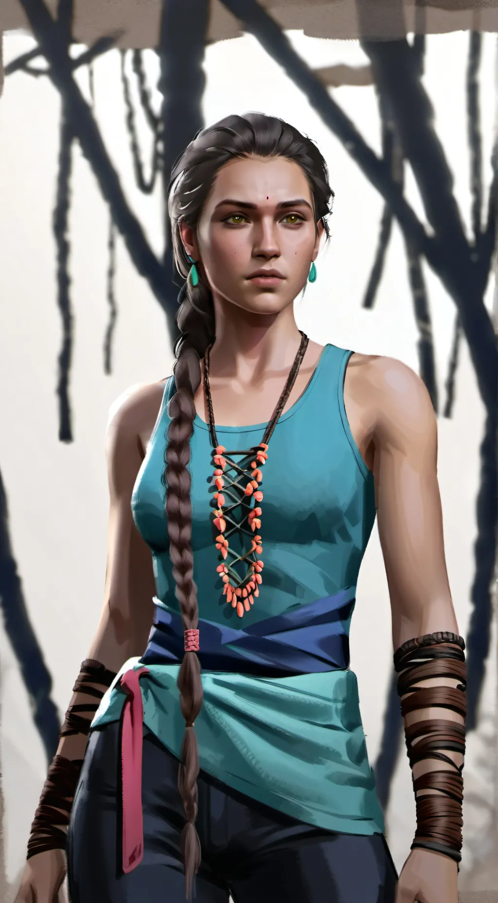 ai character: Clara Garcia background