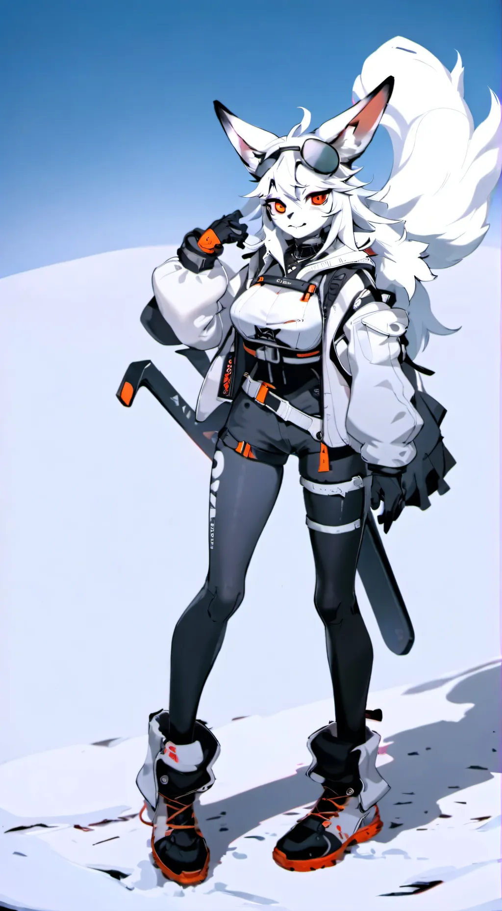 ai character: Amber background