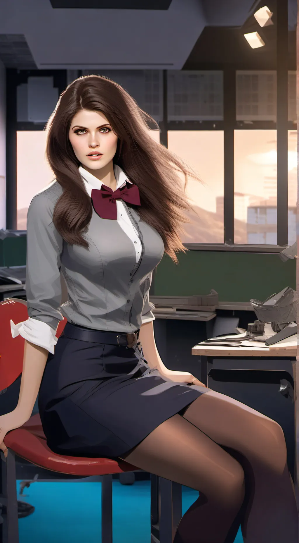 ai character: Alexandra  background