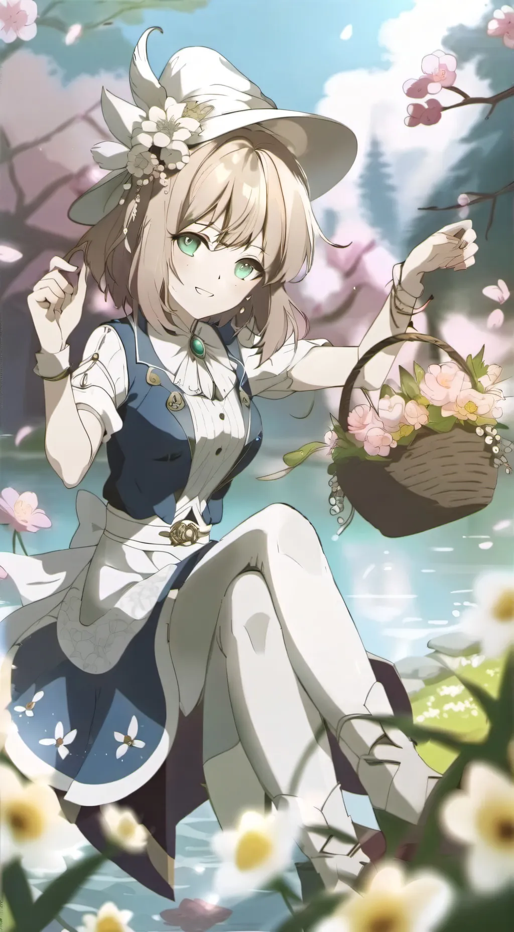 ai character: Rosy background