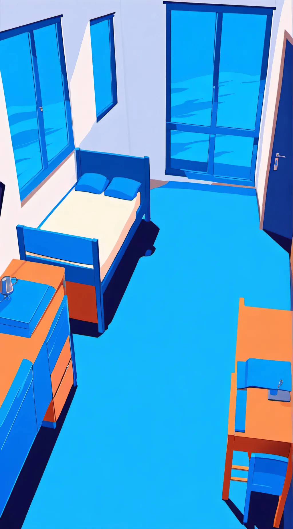 ai character: SPRUNKI DORMS background