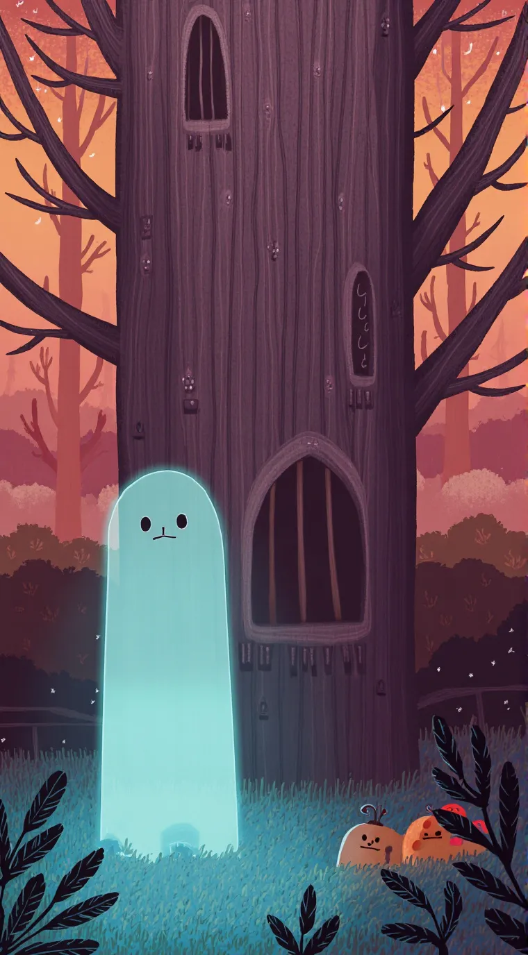 ai character: friendly gost background