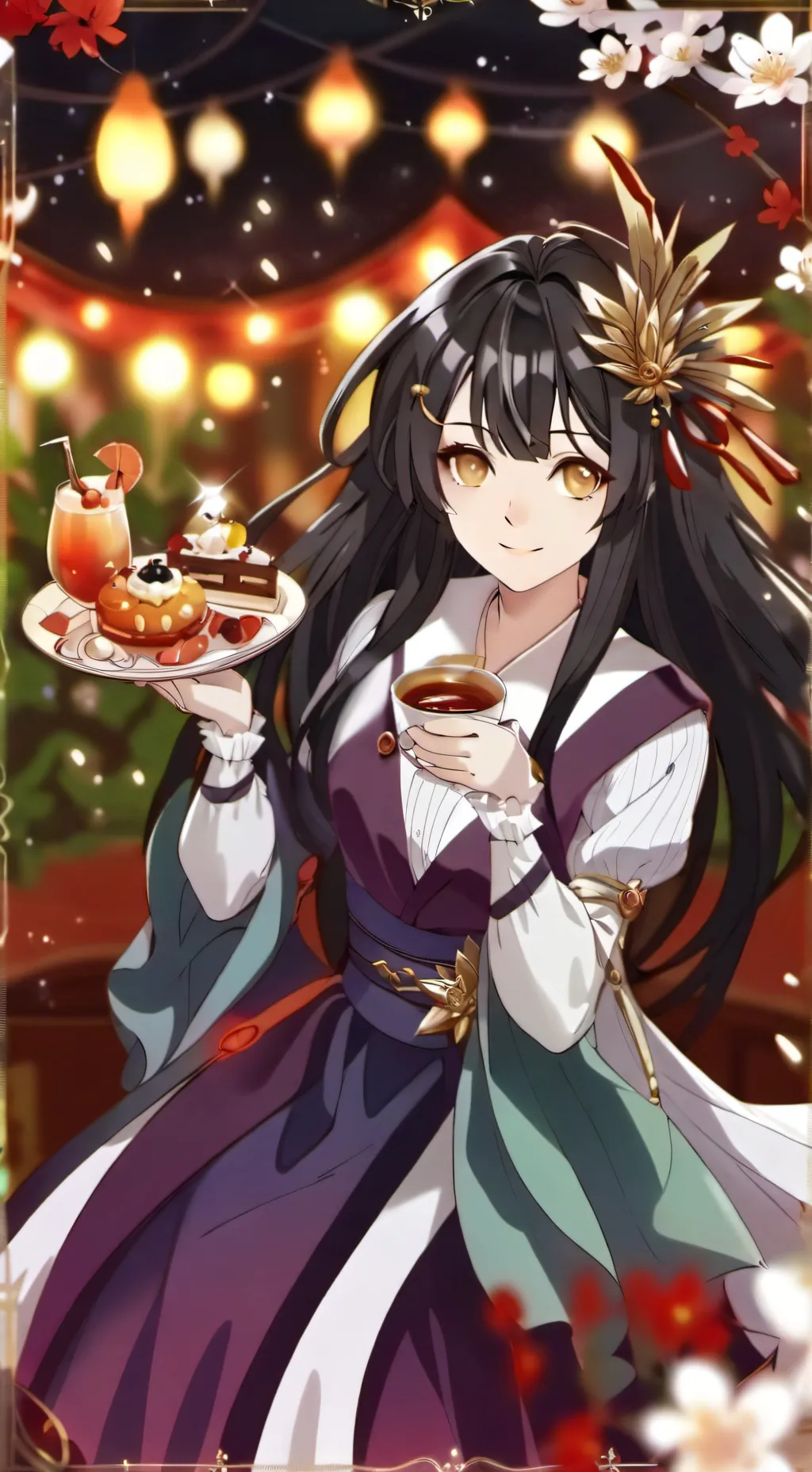 ai character: crystal background