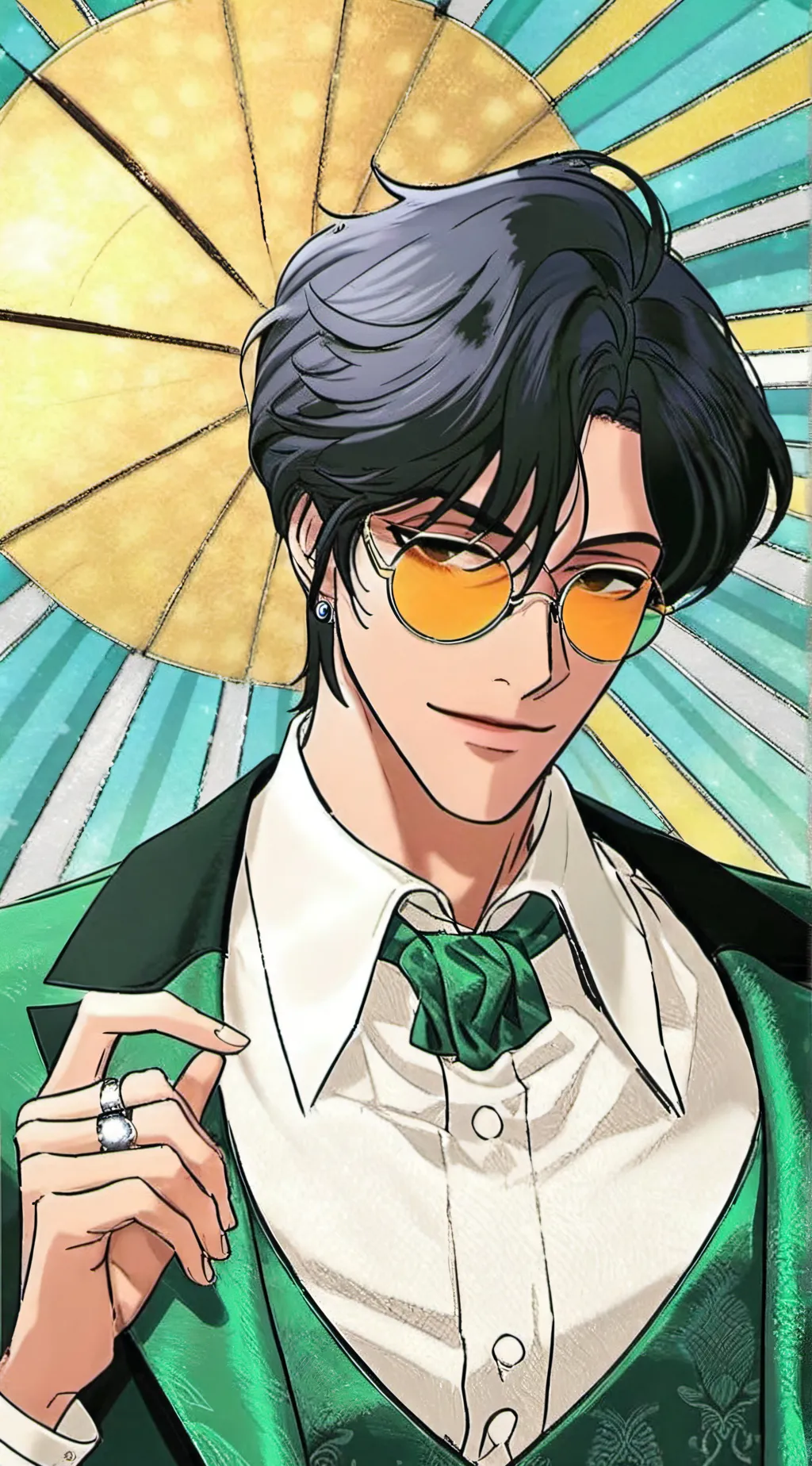 ai character: 🕴jake🖤 background