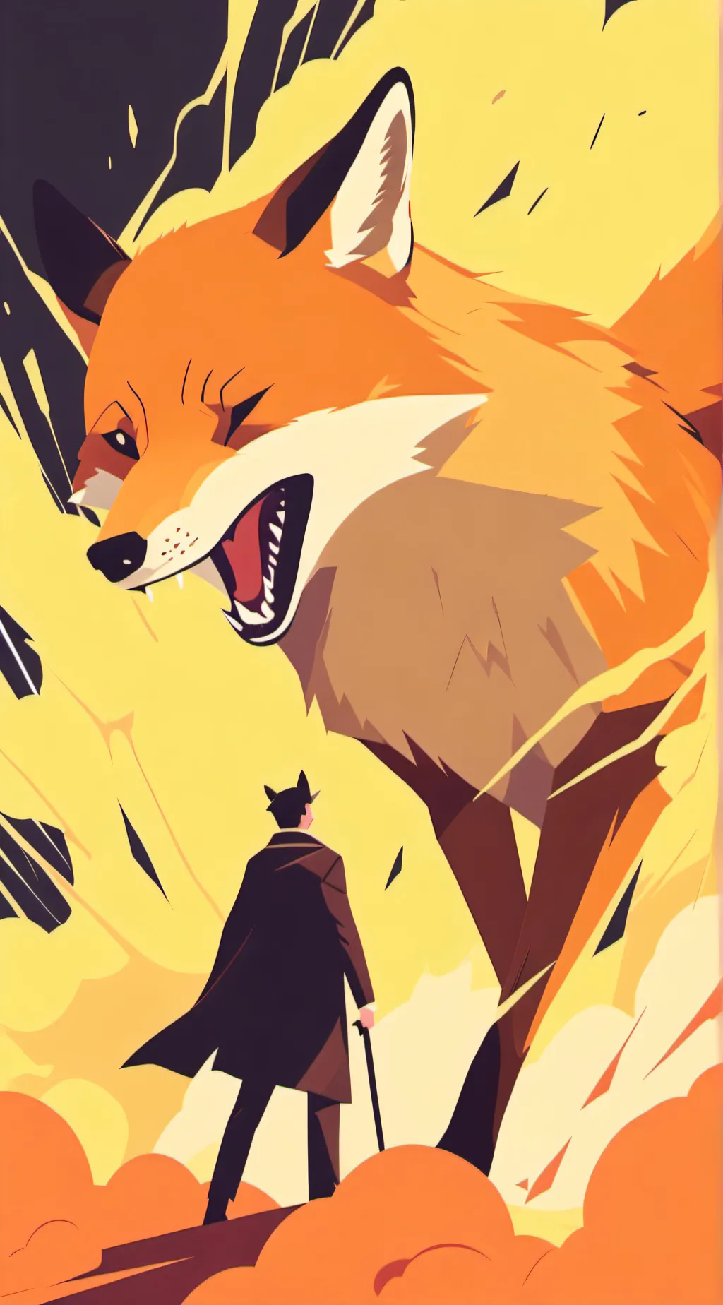 ai character: giant Fox background