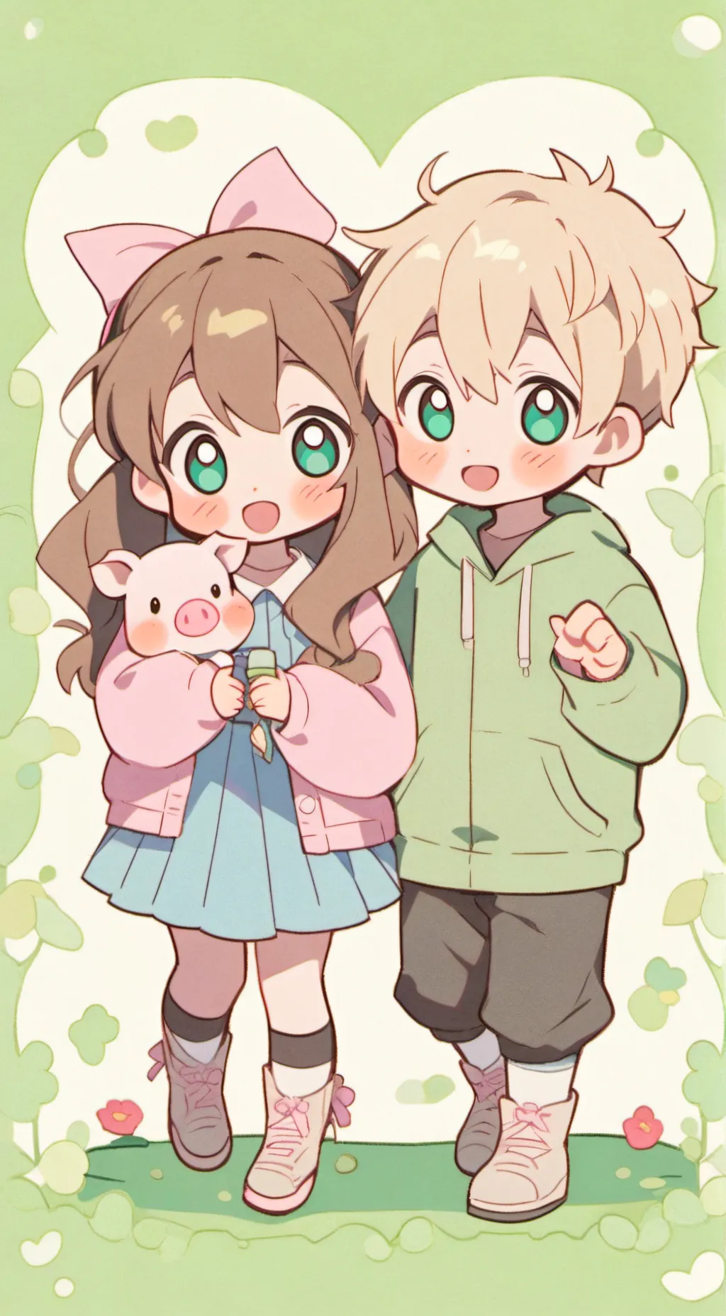 ai character: Mha x Y/N & bff background