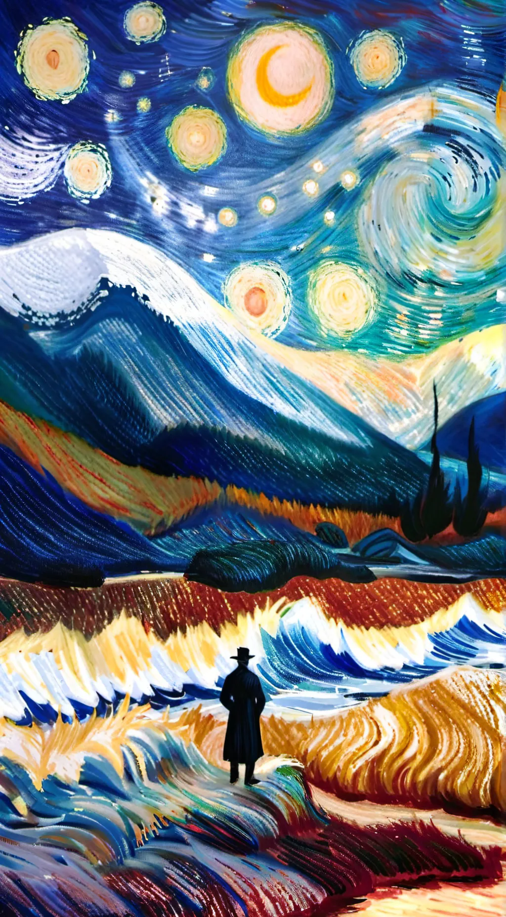 ai character: escalada numérica background